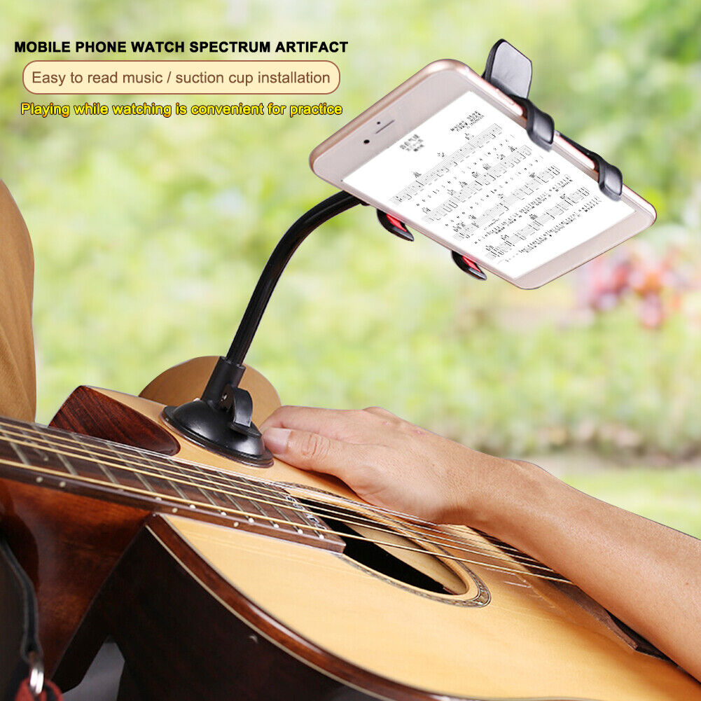 Guitar Phone Clips Holder Stand 360 Degree Rotatable Suction Cup Bracket