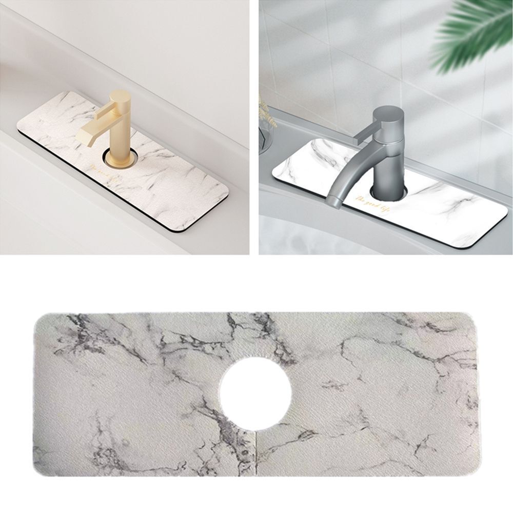 Slip Diatom Mud Faucet Absorbent Mat Splash-proof Water Mat Faucet Bottom Mat