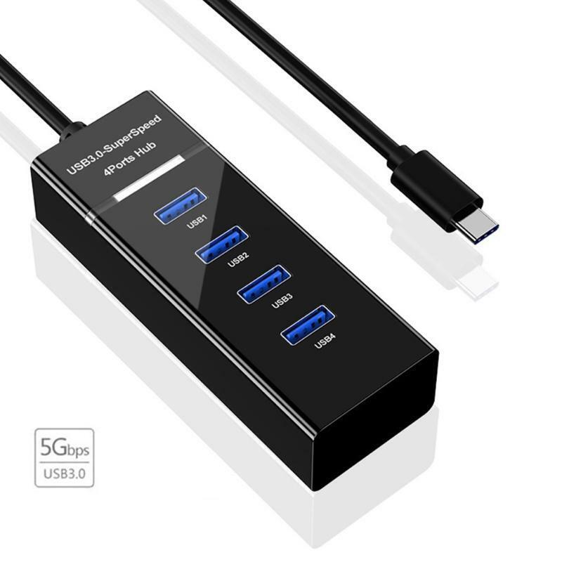 10Gbps USB 3.0 Hub 4 Port Fast Mini USB3.0 Hub Splitter Adapter Power Charger