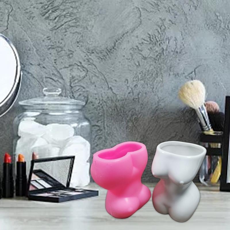 DIY Craft Body Flowerpot Molds Pen Holder Mold for DIY Craft Jewelry Making