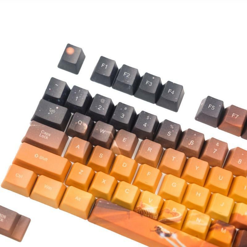 104Keys Saturn Theme OEM Profile Dye Sublimation for Cherry Mechanical Keyboard
