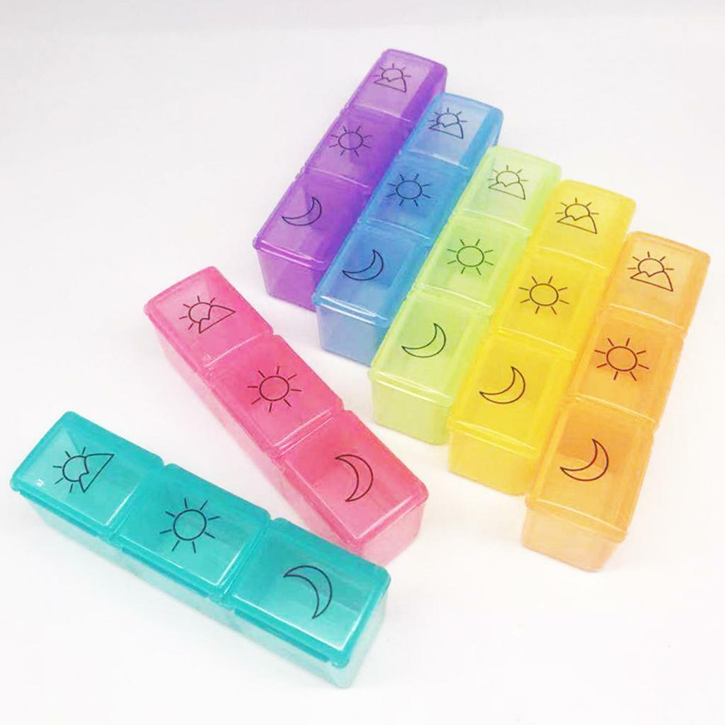Pill Organizer Travel Medicine   with PU Leather Bag