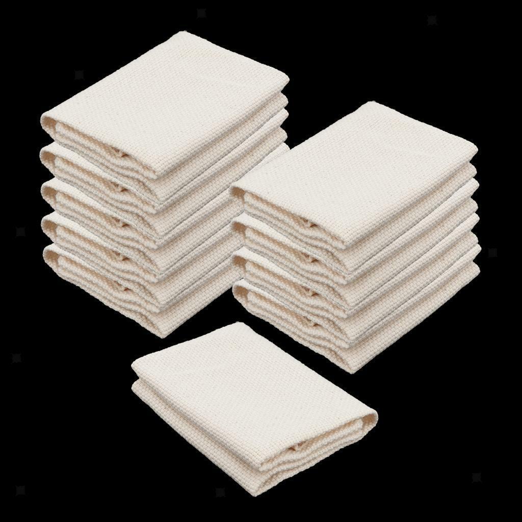 10pcs Rectangle Blank Cotton Rug DIY Craft Embroidery Cloth Sewing Fabric