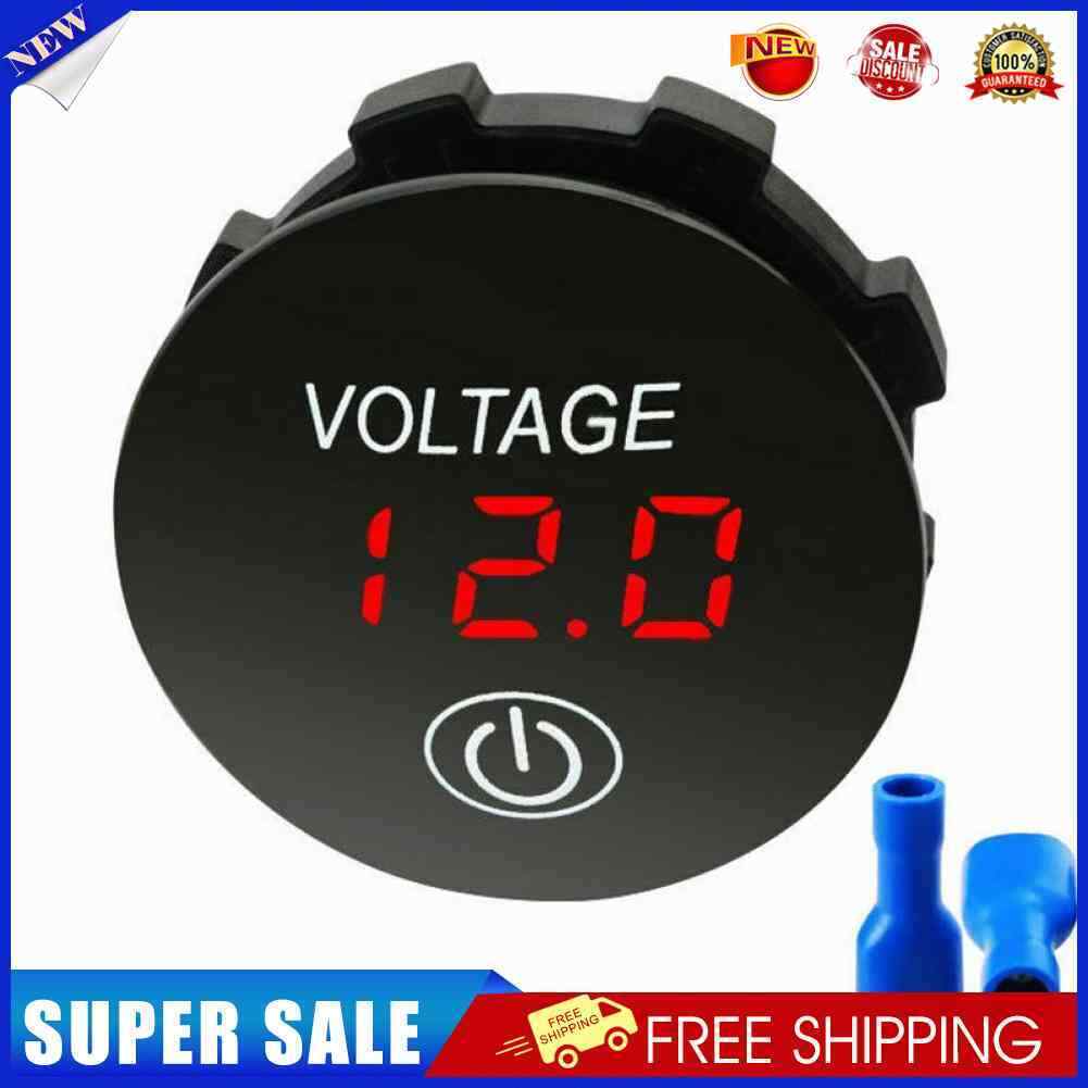 DC12V-24V Car Motorcycle Panel Digital Voltage Meter Voltmeter (Red Light)