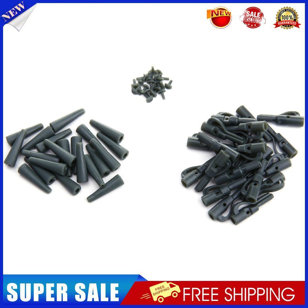 20Sets Fishing  Clips Carp Fishing Tackle Tools with Pins Tail Tubes