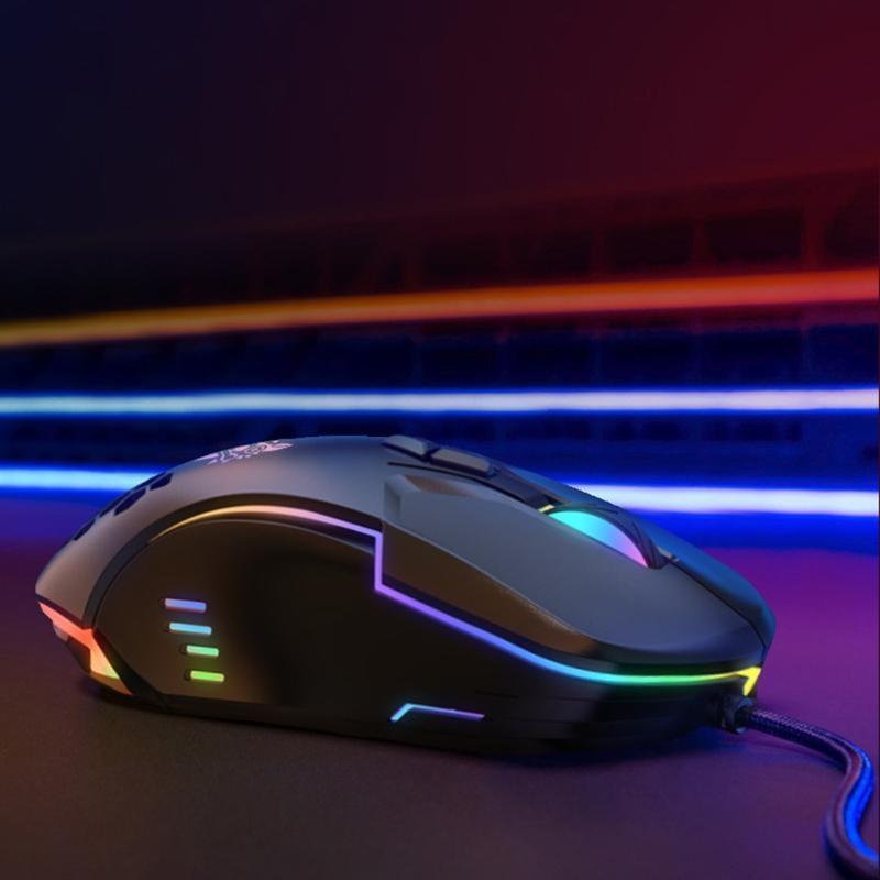 Ergonomic Design Wired Usb Adjustable 6400dpi Mouse Computer Mice School Office