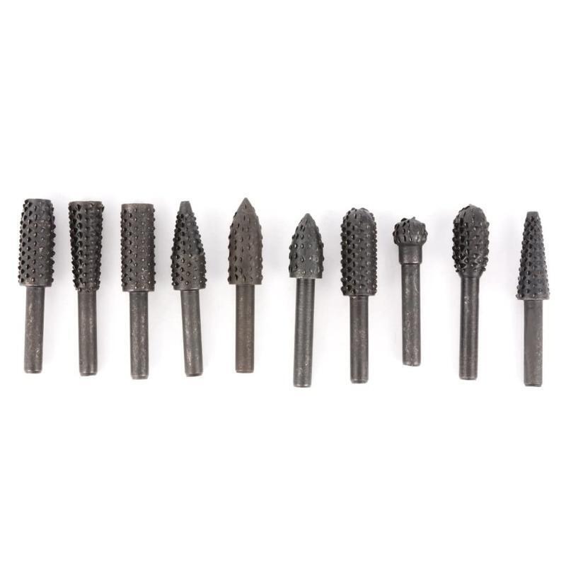 10 Pcs Wood Rasp Drill Bit Rasp File Drill Bits Rasp Set Grinding Polishing