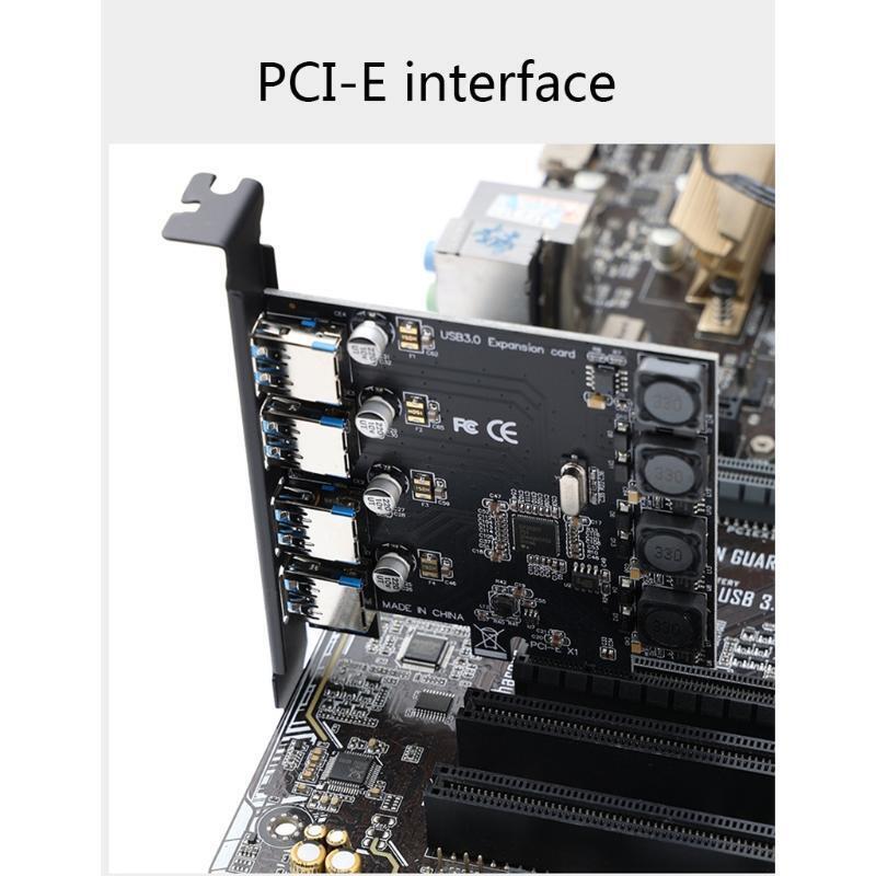 USB3.0 PCI Express Card USB PCIE Expansion Card Adapter PCI-E USB 3.0 4 Port