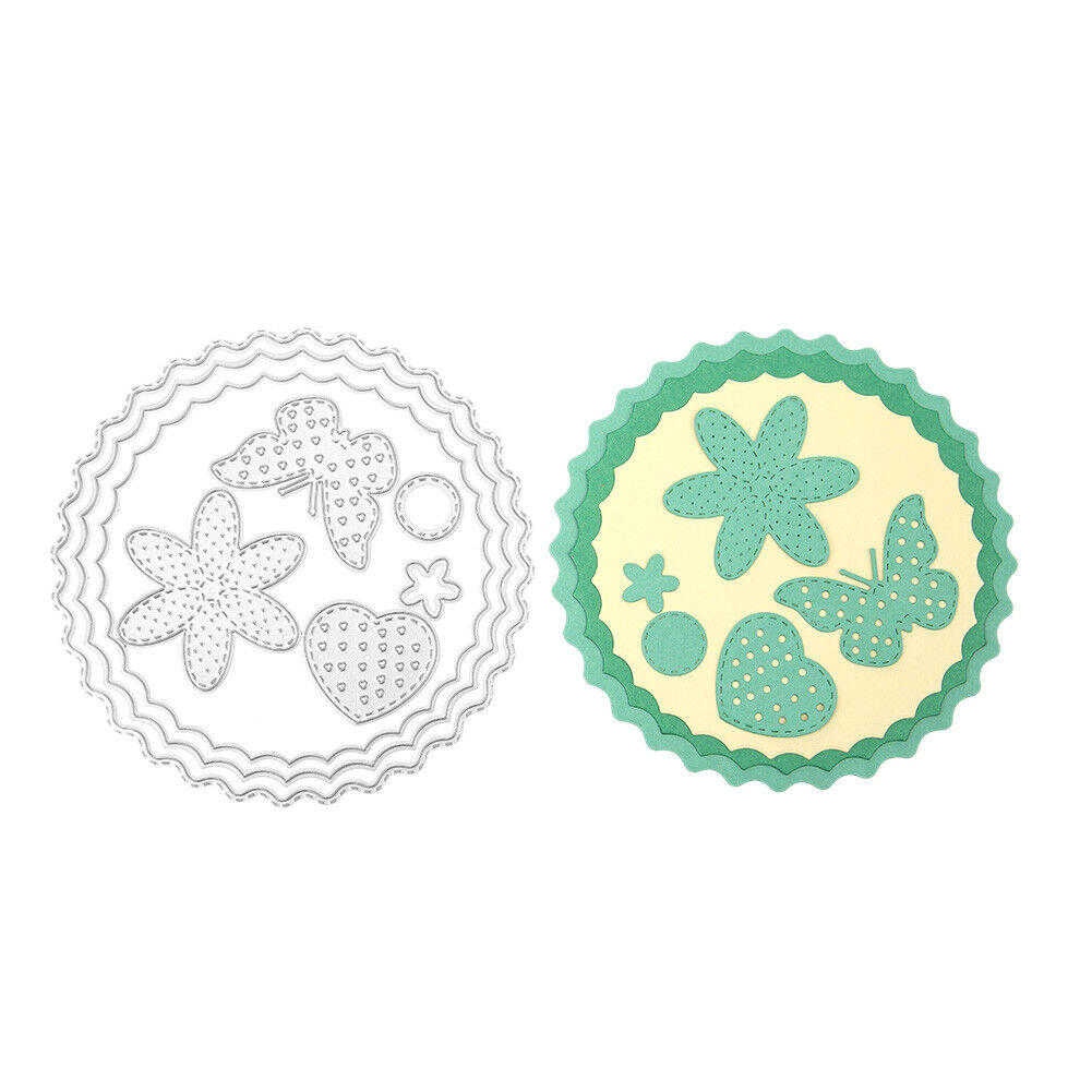 8pcs Circular Frame DIY Cutting Dies Stencils Embossing Card Gift (MS-432)-