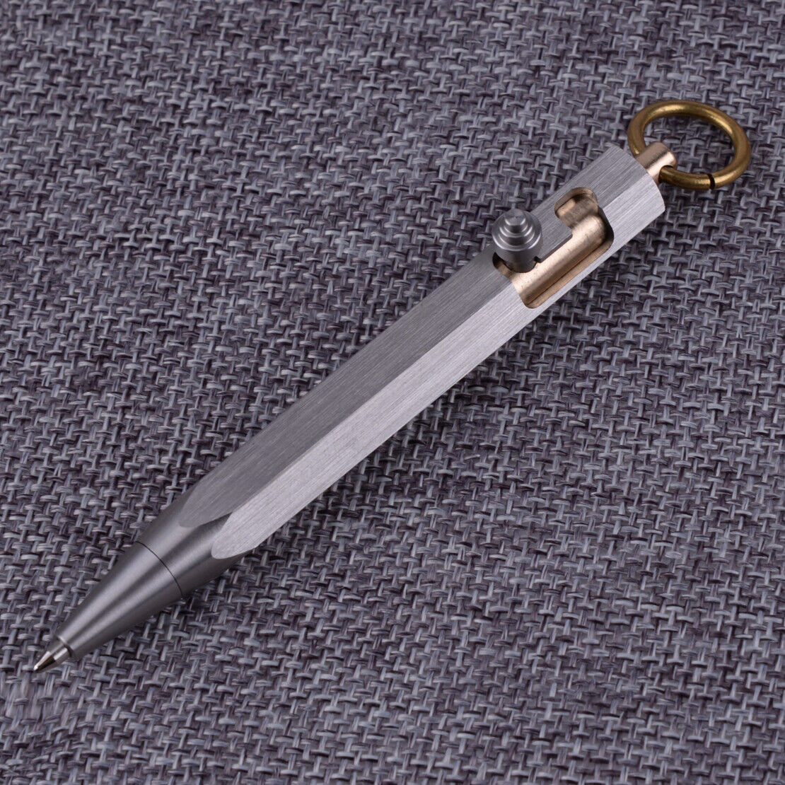 Portable Mini Metal Stainless Steel Bolt Action Gel Rollerball Pen Smoothly ld