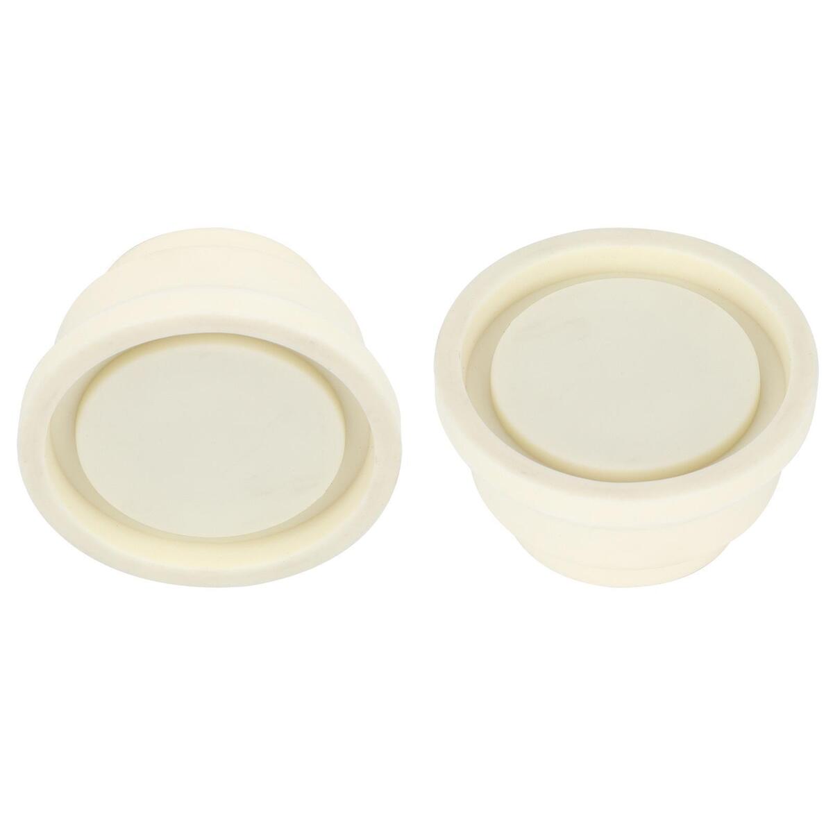 2 Pieces Inground Pool Ladder Rubber Bumpers Ladder End Caps Replacement White