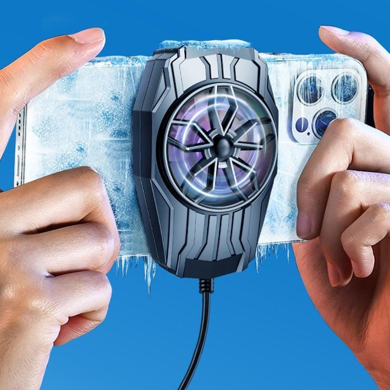 Mobile Phone Mute Cooler Fan Heat Sink Portable Heatsink for iOS/Android Phones