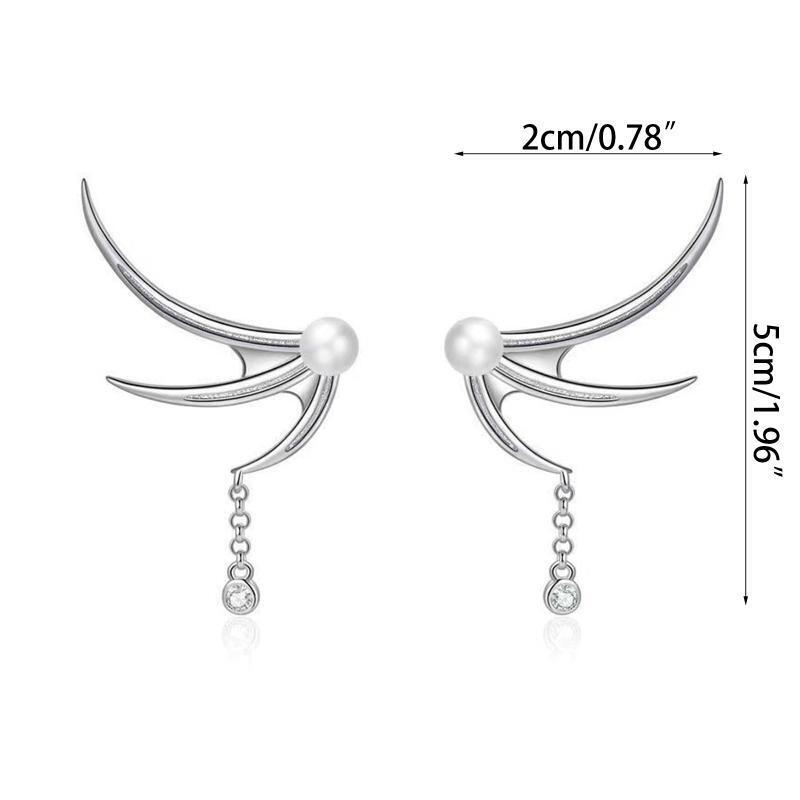 1 Pair Personality Three-dimensional Cold Wind Symmetrical Irregular Earrings