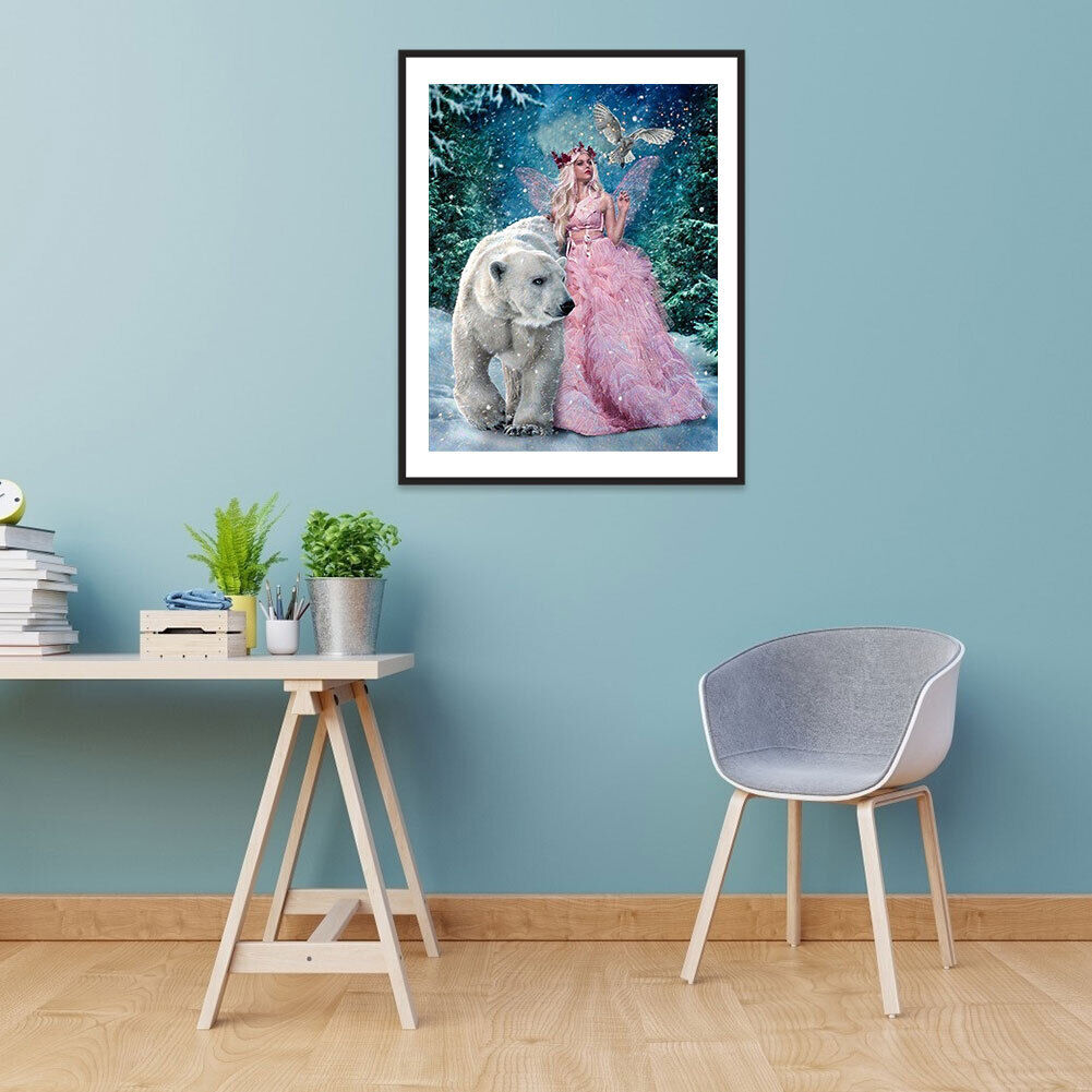 Beauty Polar Bear DIY Full Drill Diamond Painting Embroidery Art Home Decor