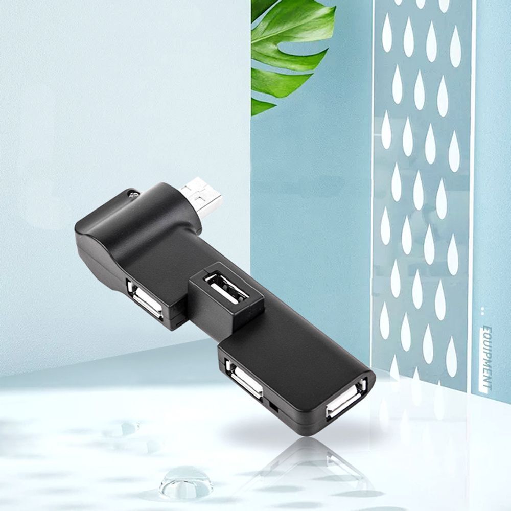 Mini Data Cable Adapter Rotatable USB Hub Splitter Expander USB Adapter