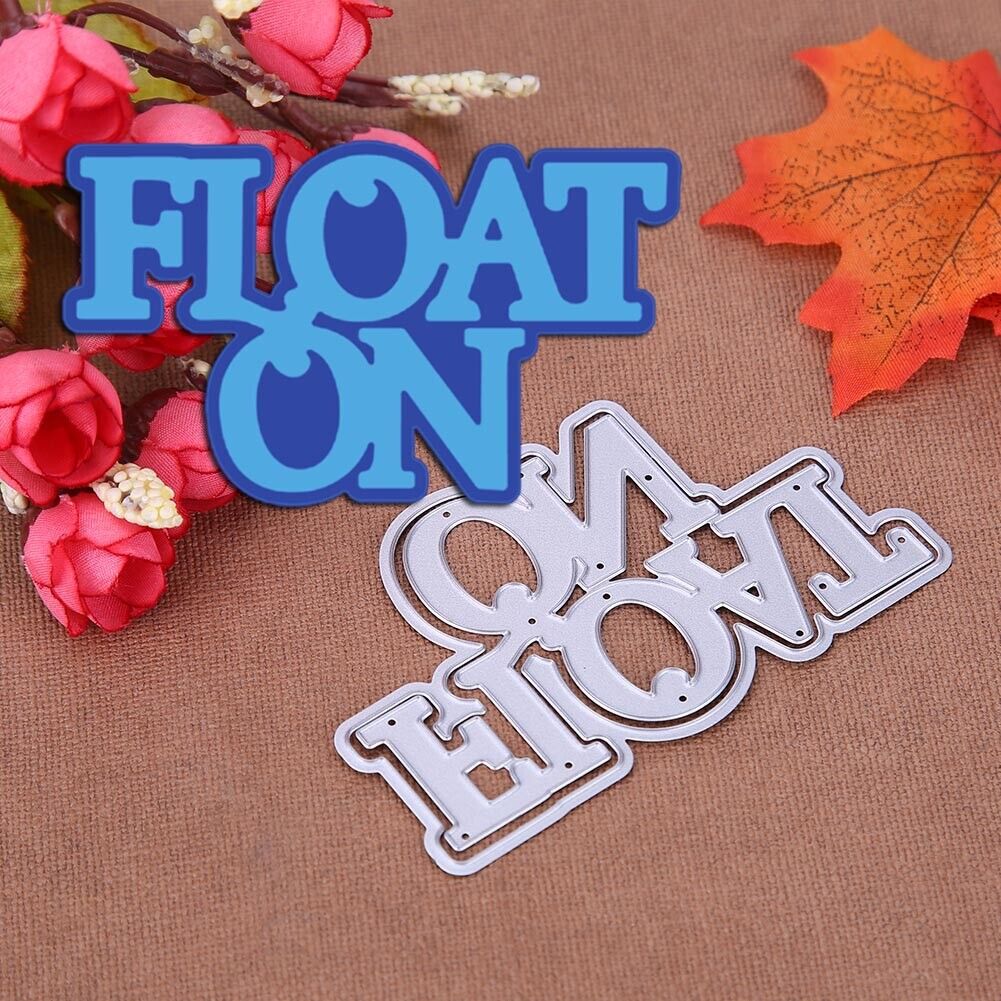 2pcs Greeting Slogan Scrapbooking Cutting Dies Stencil DIY Making Craft-205
