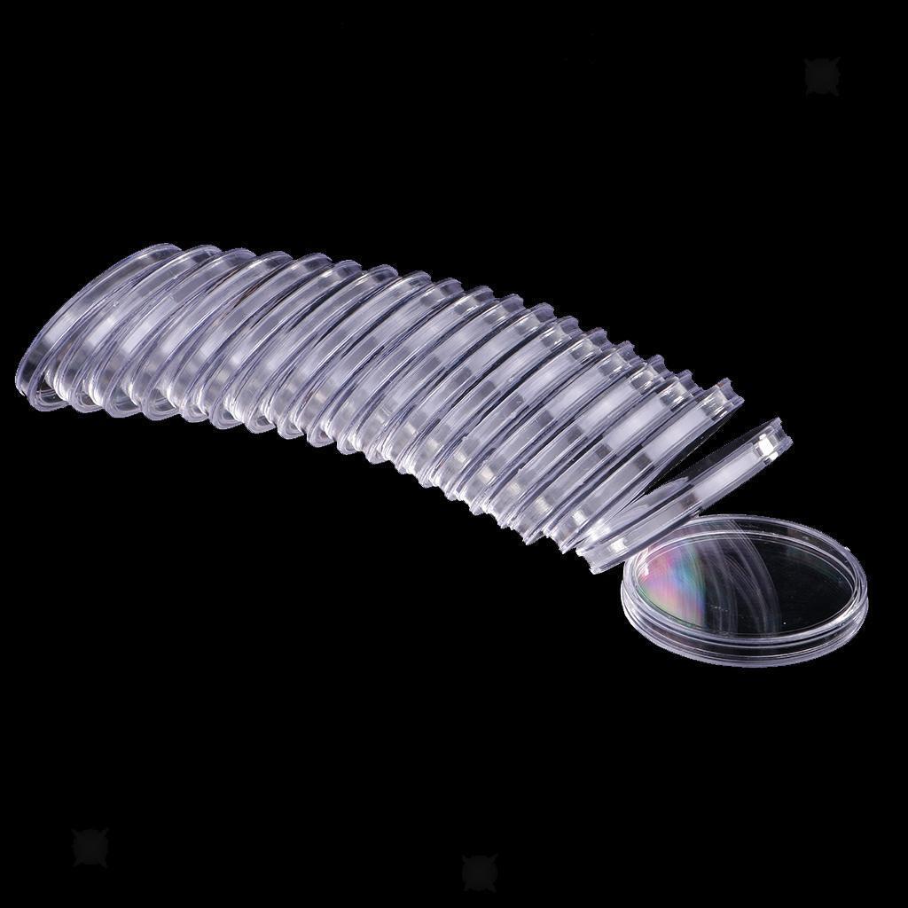 20pcs Plastic  Containers Round  Case  Boxes Holder Multi-sizes