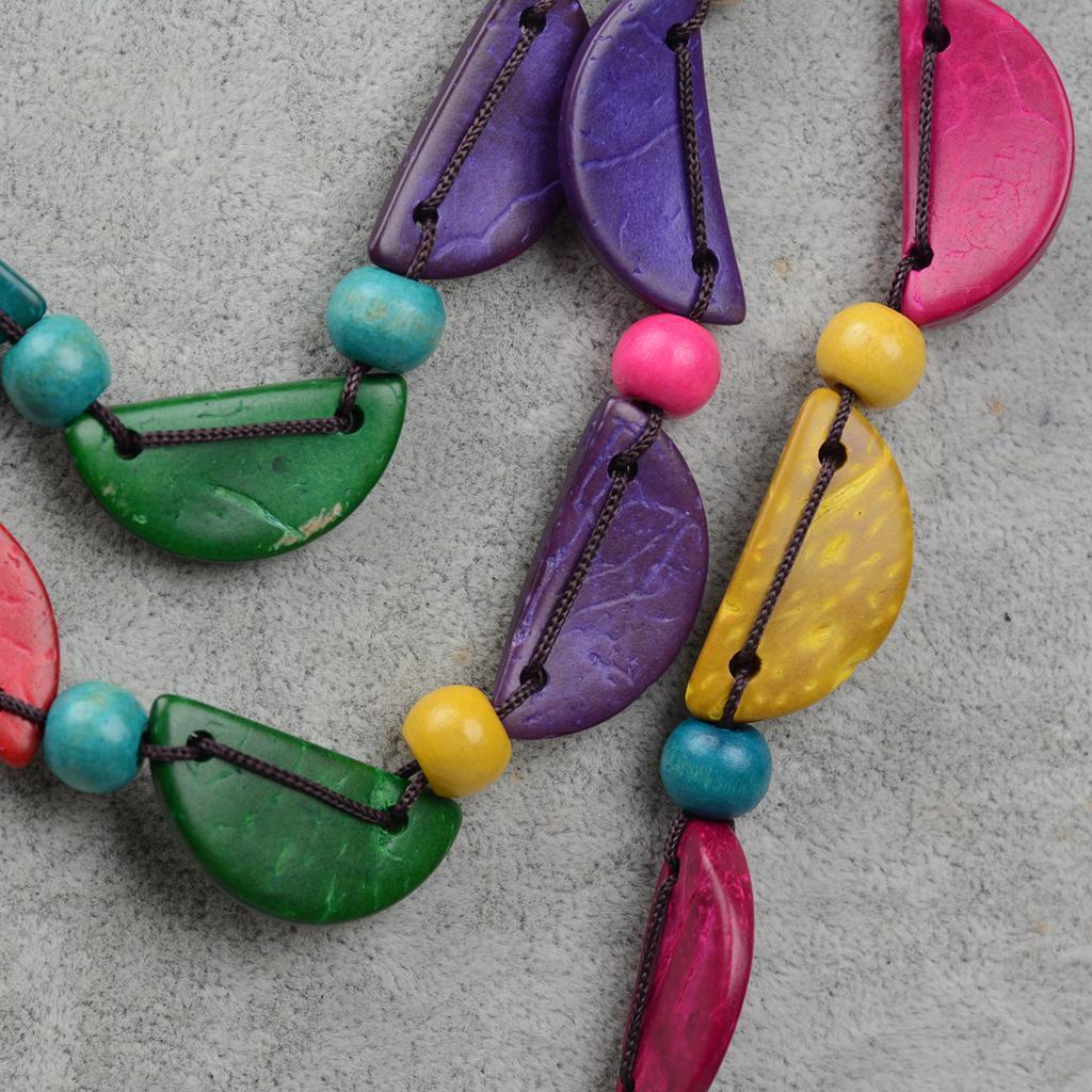 Ethnic Multi-layer Coconut Shell Beaded Necklace for
