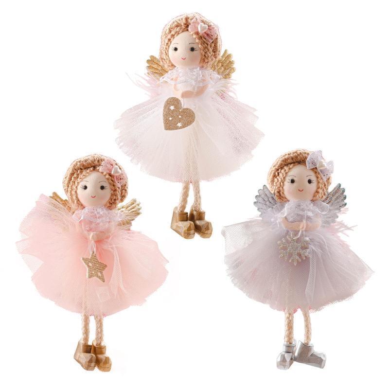 Wearing Hat Angel Christmas Tree Pendant Indoor Outdoor Garden Yard Decor