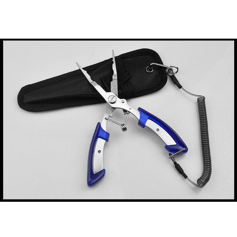 6.5" Fishing Pliers Split Ring Hook Remover Scissors Grips Fish Tackle Fishing