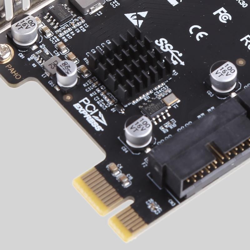 PCIE to USB 3.0 Adapter PCI Express 1X to USB 3.0 19/20Pin 2-Port Expansion Card