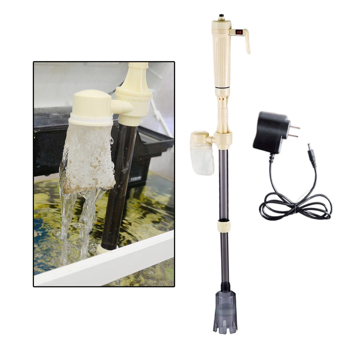 Electric Aquarium  Syphon Pump  Vacuum Cleaner Cleaning Tool