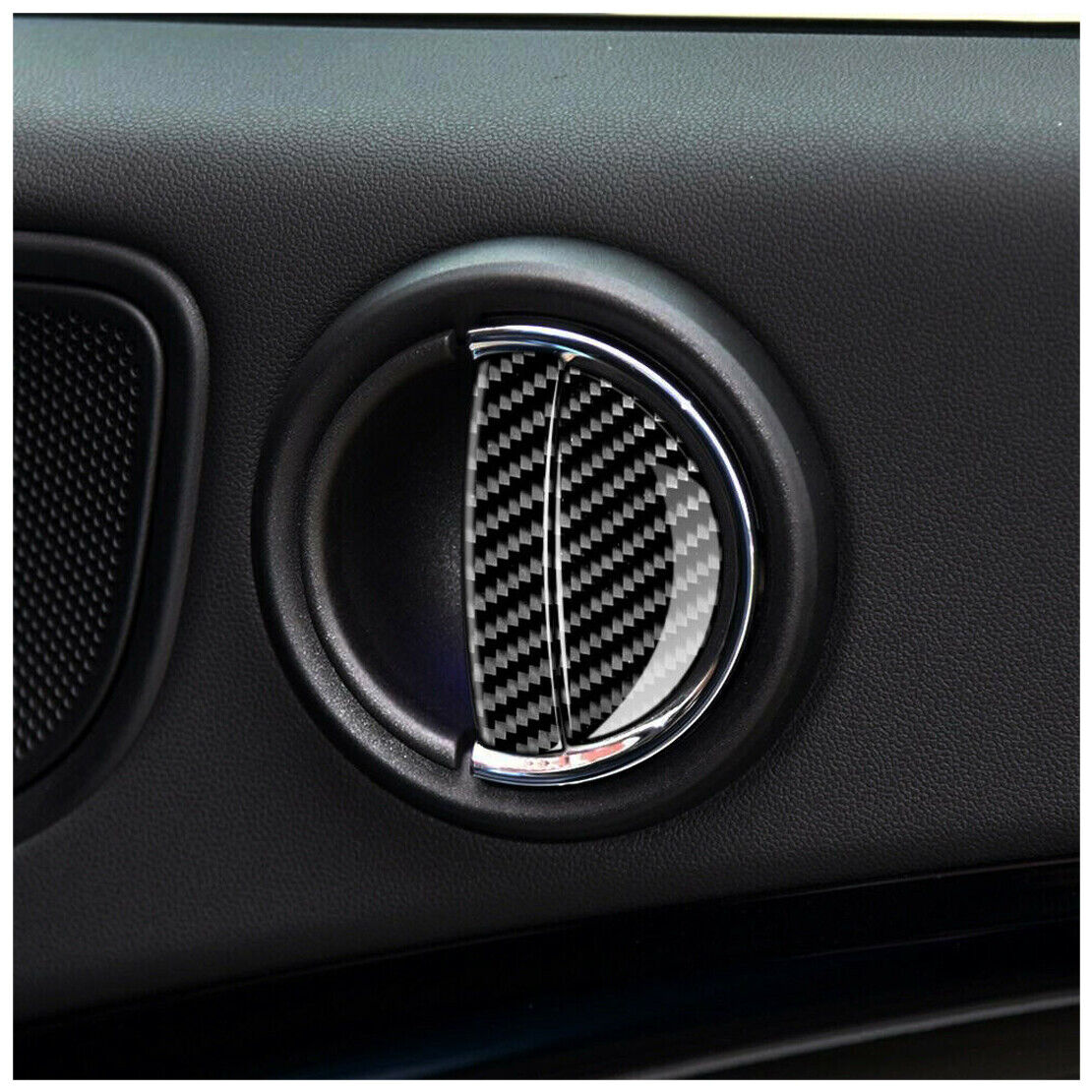 4x Car Interior Carbon Fiber Door Handle Cover Fit for Mini Cooper F55 F54 F60