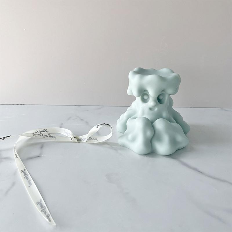 Silicone Candle Mold Cute Snow Monster Shape Soap Mold for DIY Aromatic Candle