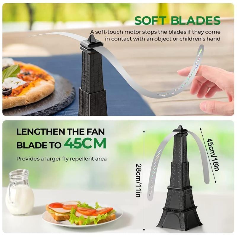 Indoor Outdoor Fly Fan Tabletop Bug Repellent Fan for Meal Party Barbecue Dinner