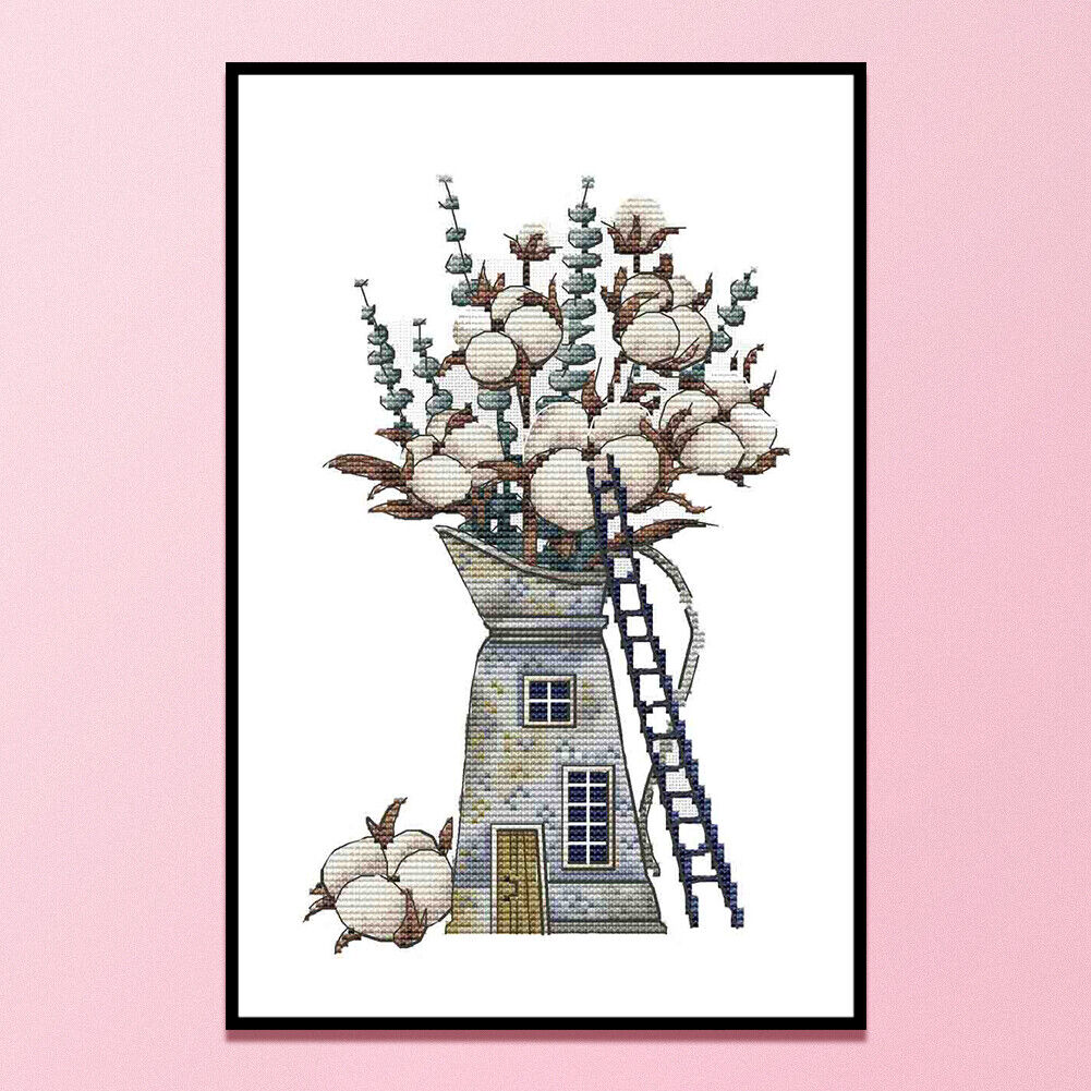 Partial Embroidery Greenhouse Counted Cross Stitch 14CT 2 Strand Cotton Kit
