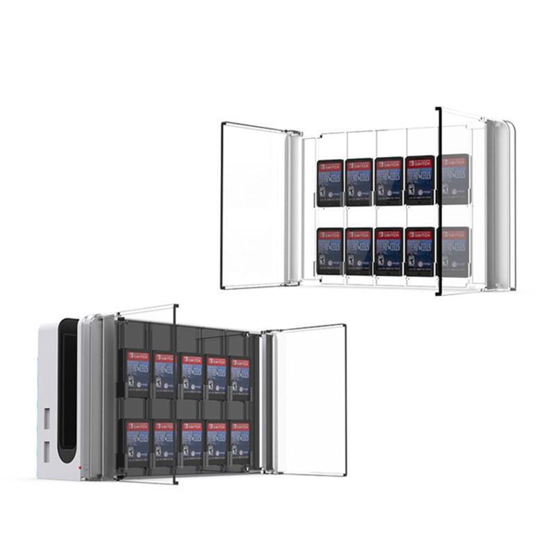 10 in 1 Transparent Game Card Case for Switch Game Memory Card SD Cards Storage