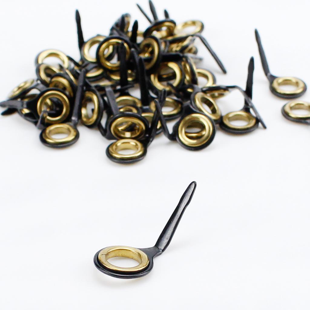 40 Pcs Stainless Steel Fishing Rod Guide Repair Kit Single leg Eye Ring