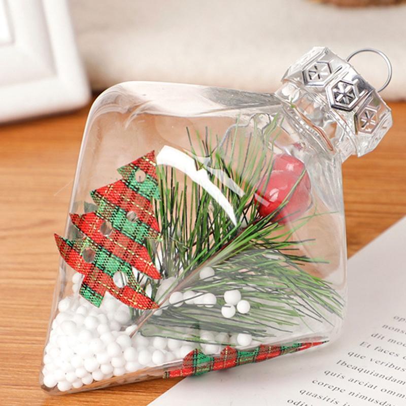 Christmas Trees Ornaments 2.4 Inch Ball for DIY Christmas Crafts Valentine Decor