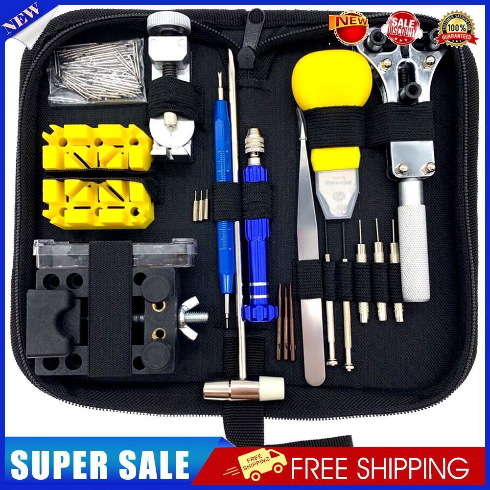 148pcs Watch Case Opener Link Pin Remover Screwdriver Repair Tools (Blue)