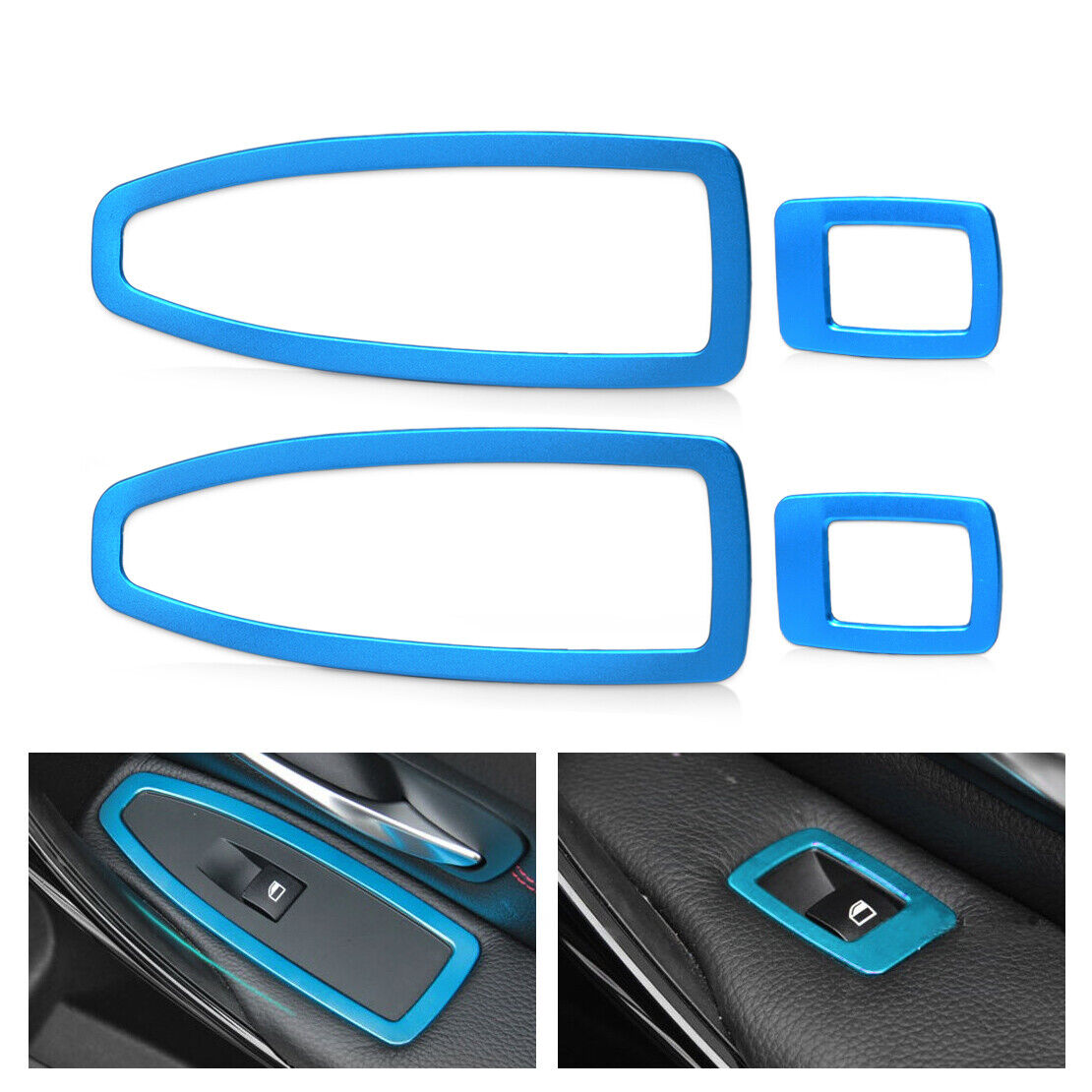 4x Door Window Switch Panel Trim Set Cover Fit For BMW 3 Series F30 F34 Li