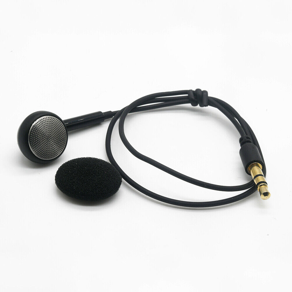 Single Side Wired in Ear Earbud 3.5mm Plug Walkie Talkie Mono Headphone Kit