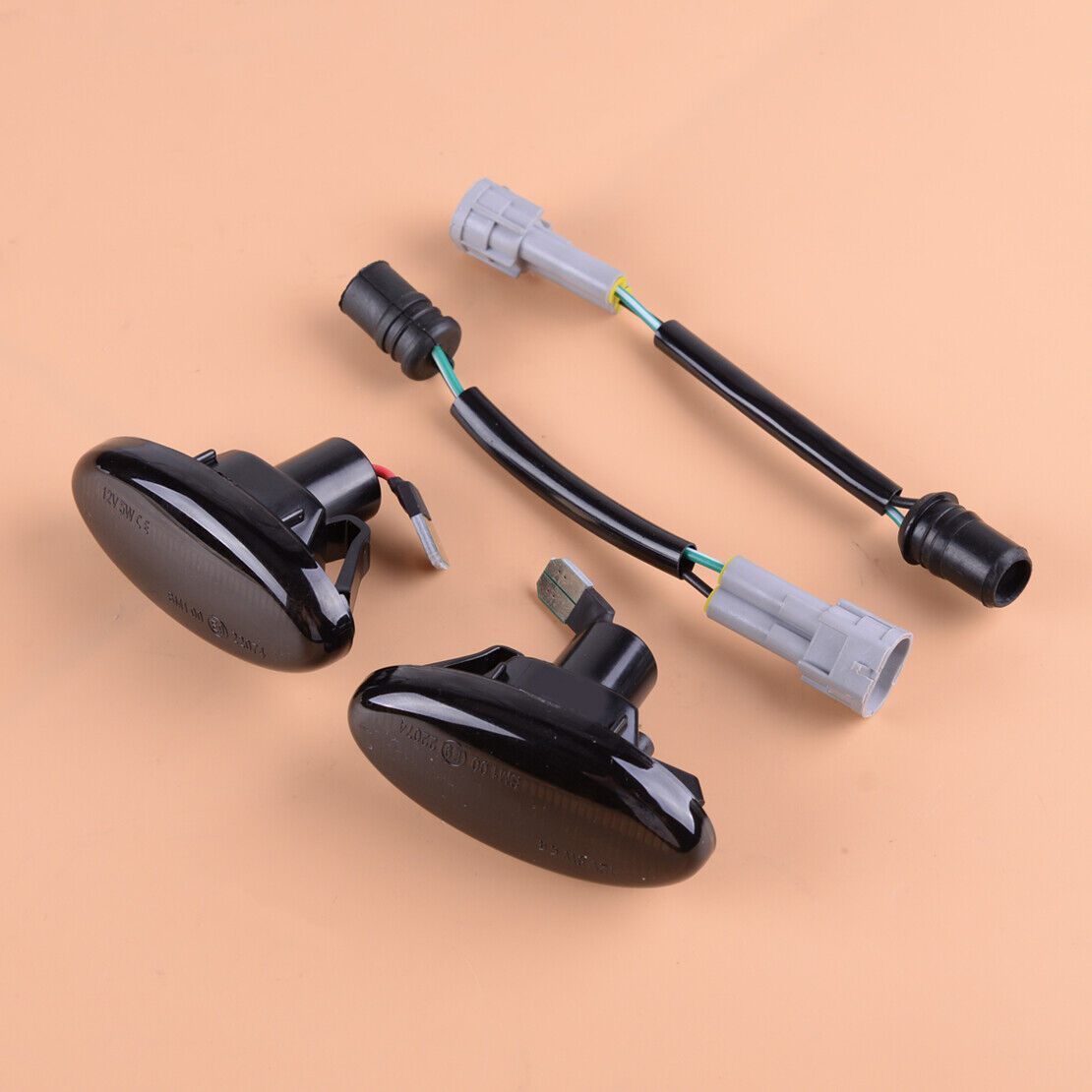 2x Smoked Dynamic Flowing Side Marker Signal Light Lamp fit for Mazda 2 3 5 Li