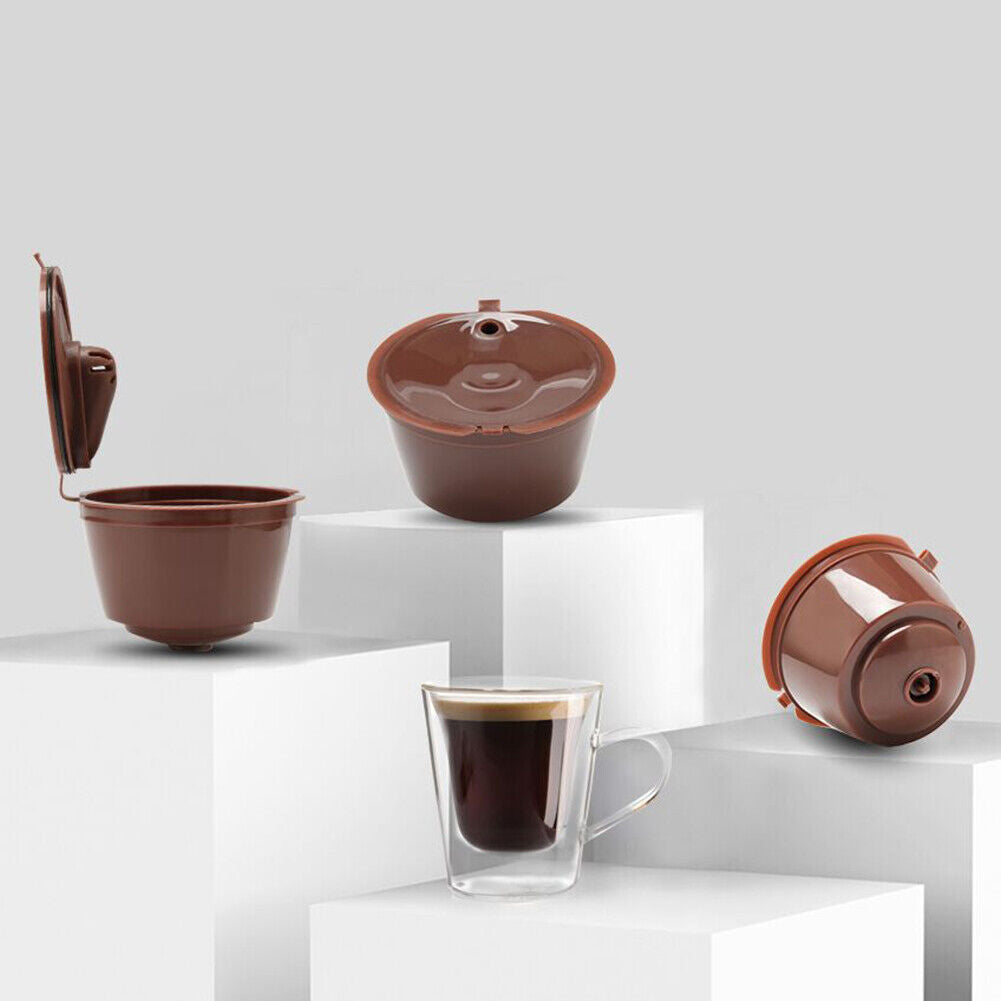 3pcs Plastic Coffee Capsule Cup for Dolce/Gusto Refillable Filters (Coffee)