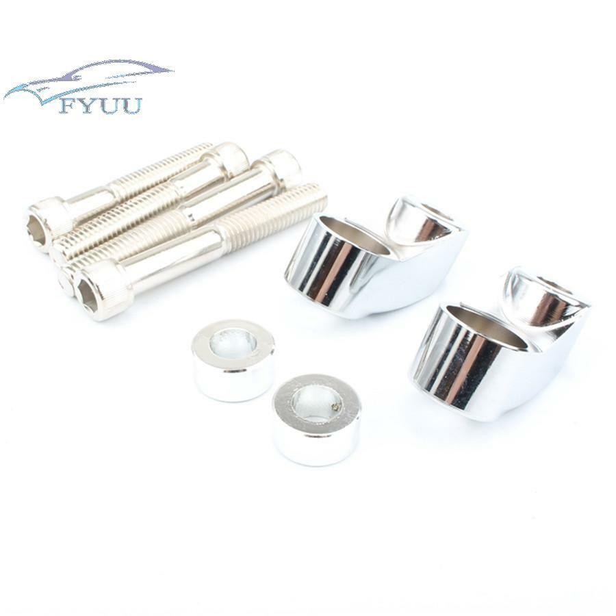 8pcs/set Chrome 39mm 49mm Front Turn Signal Relocation Kit For Sportster FXR FXD