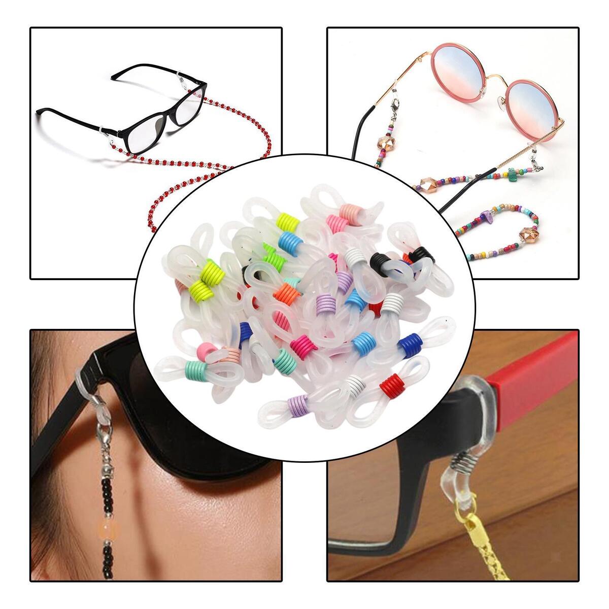 Pack of 100 Eyeglass Chain Strap Holder Loop Ends for Eyeglasses