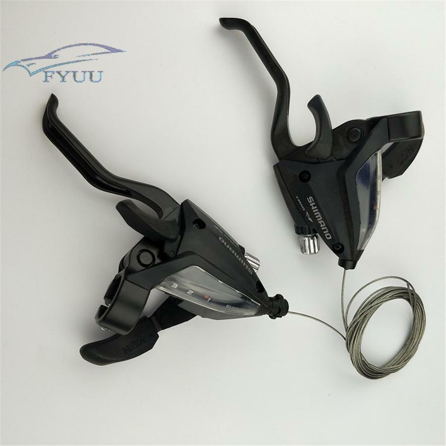 1 Pairs Shimano Black ST-EF500 Bike Brake Levers Set Shifter Shift 21 Speed MTB