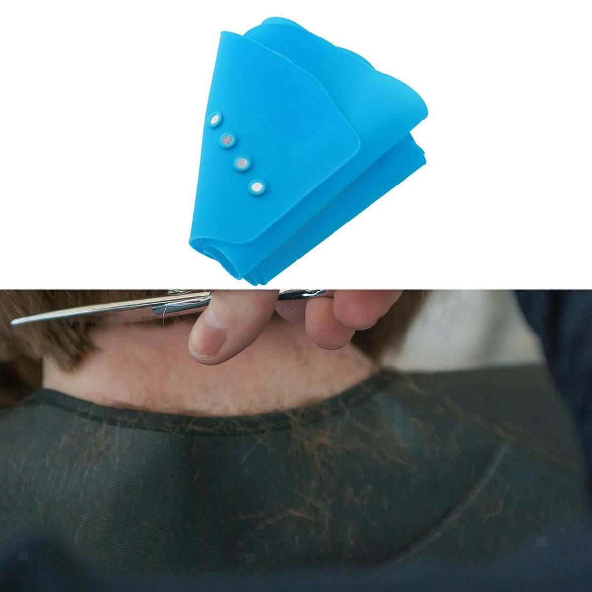 2x Waterproof Adjustable Silicone Haircut Collar for Hairdressing
