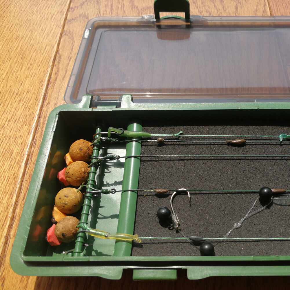 34.5cm Carp Fishing Rig Tackle Box Storage Case Fishing Line Hook Equipment