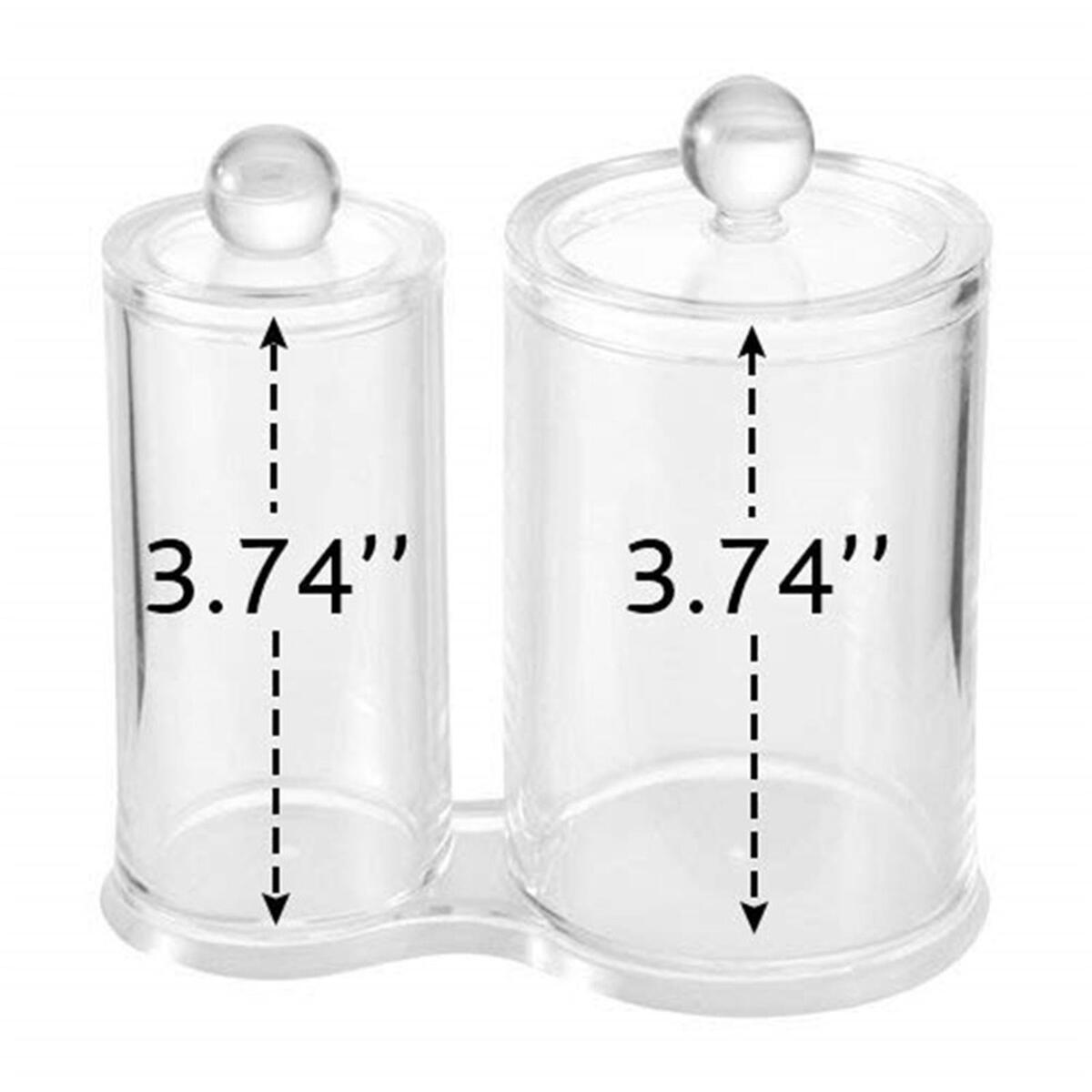 Cotton Swab Ball Pad Holder Apothecary Jar Storage for Living Room Table