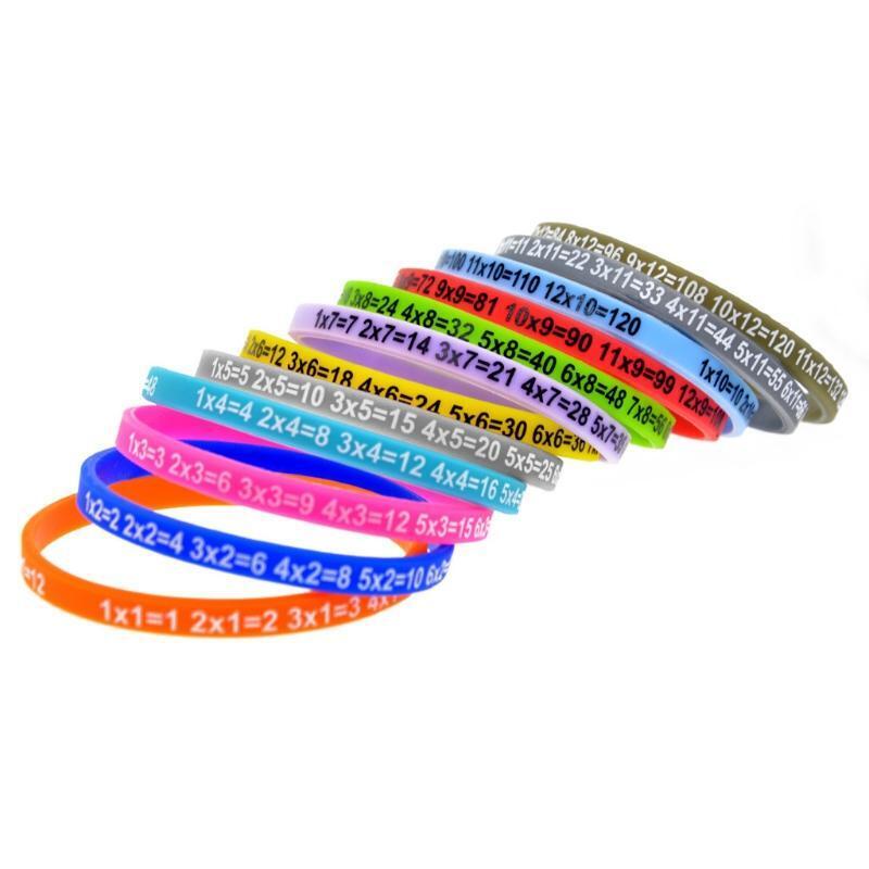 12x Silicone Multiplication Table Bracelets Jewelry for Memorized the Formulas