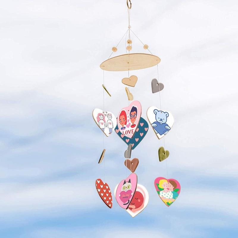 12Pcs/Set Sublimation Blank Earrings Heart Shaped Heat Transfer Earrings Craft
