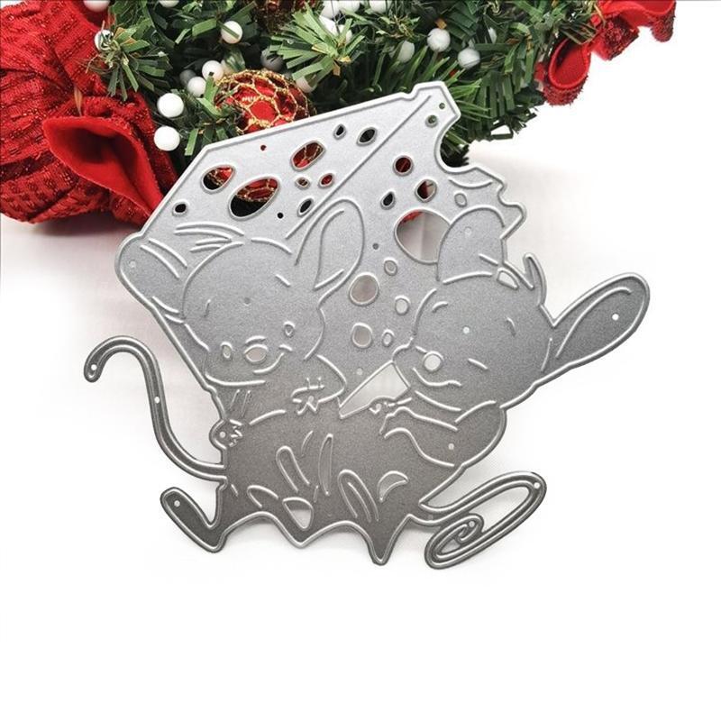 Mouse Cake Metal Cutting Dies Stencil DIY Scrapbook Album Paper Card Template