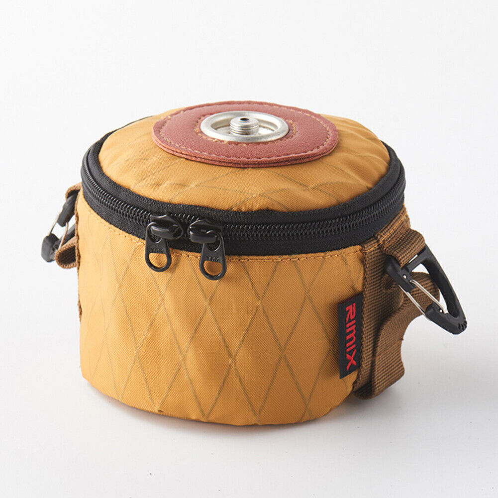 Camping MOLLE Gas Tank Bag Thickened Can Protective Cover (Yellow Brown)