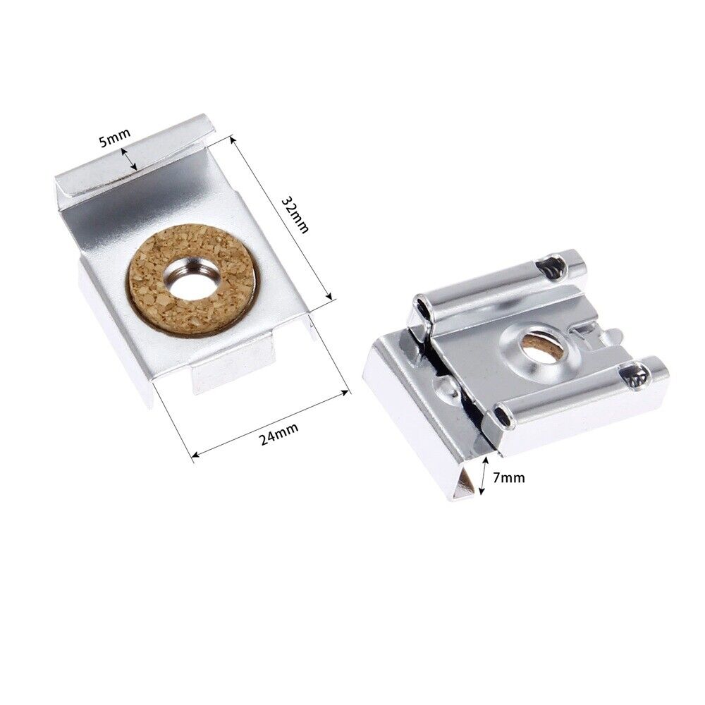 32mm x 24mm Mirror Clips Notice Board Hanging Wall Hook Bracket Holder Frameless