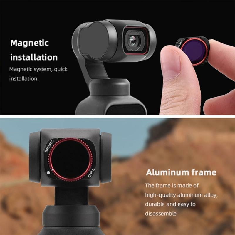4xFilter ND Kit ND4PL ND8PL ND16PL ND32PL Camera Lens Filter for Osmo Pocket 1/2